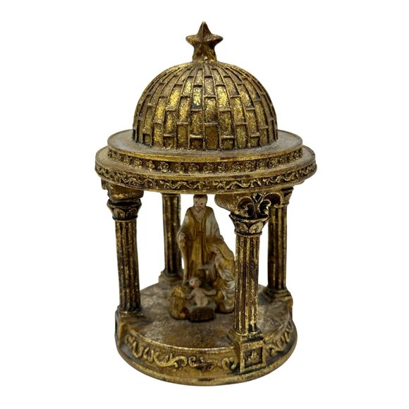 Christian Icon Set Crucifix Nativity Scene Domed Catholic Cross Christian Small - Picture 12 of 13